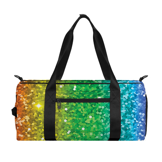 Rainbow (NOT Real) Glitter Print Gym Bag