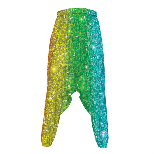 Rainbow (NOT Real) Glitter Print Hammer Pants