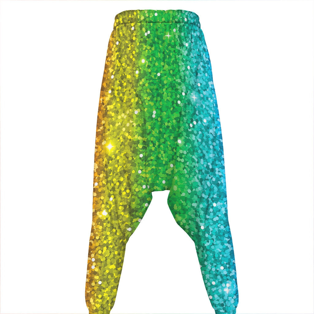 Rainbow (NOT Real) Glitter Print Hammer Pants