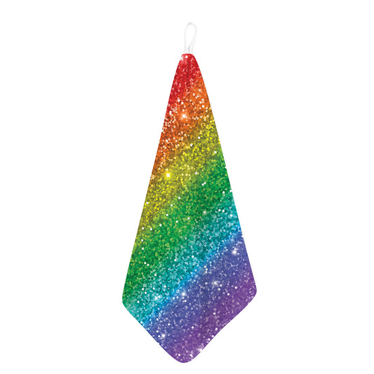Rainbow (NOT Real) Glitter Print Hand Towel