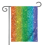 Rainbow (NOT Real) Glitter Print House Flag