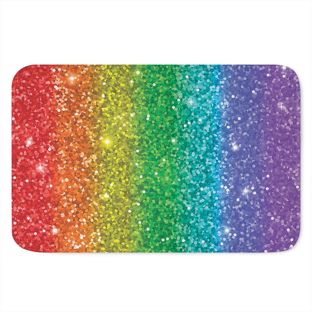 Rainbow (NOT Real) Glitter Print Indoor Door Mat