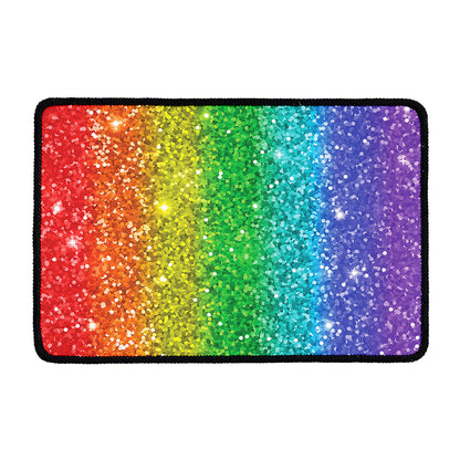Rainbow (NOT Real) Glitter Print Kitchen Mat