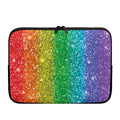 Rainbow (NOT Real) Glitter Print Laptop Sleeve