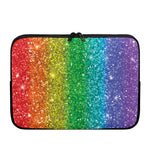 Rainbow (NOT Real) Glitter Print Laptop Sleeve