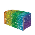 Rainbow (NOT Real) Glitter Print Leather Tissue Box Cover