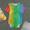 Rainbow (NOT Real) Glitter Print Men's Bodysuit