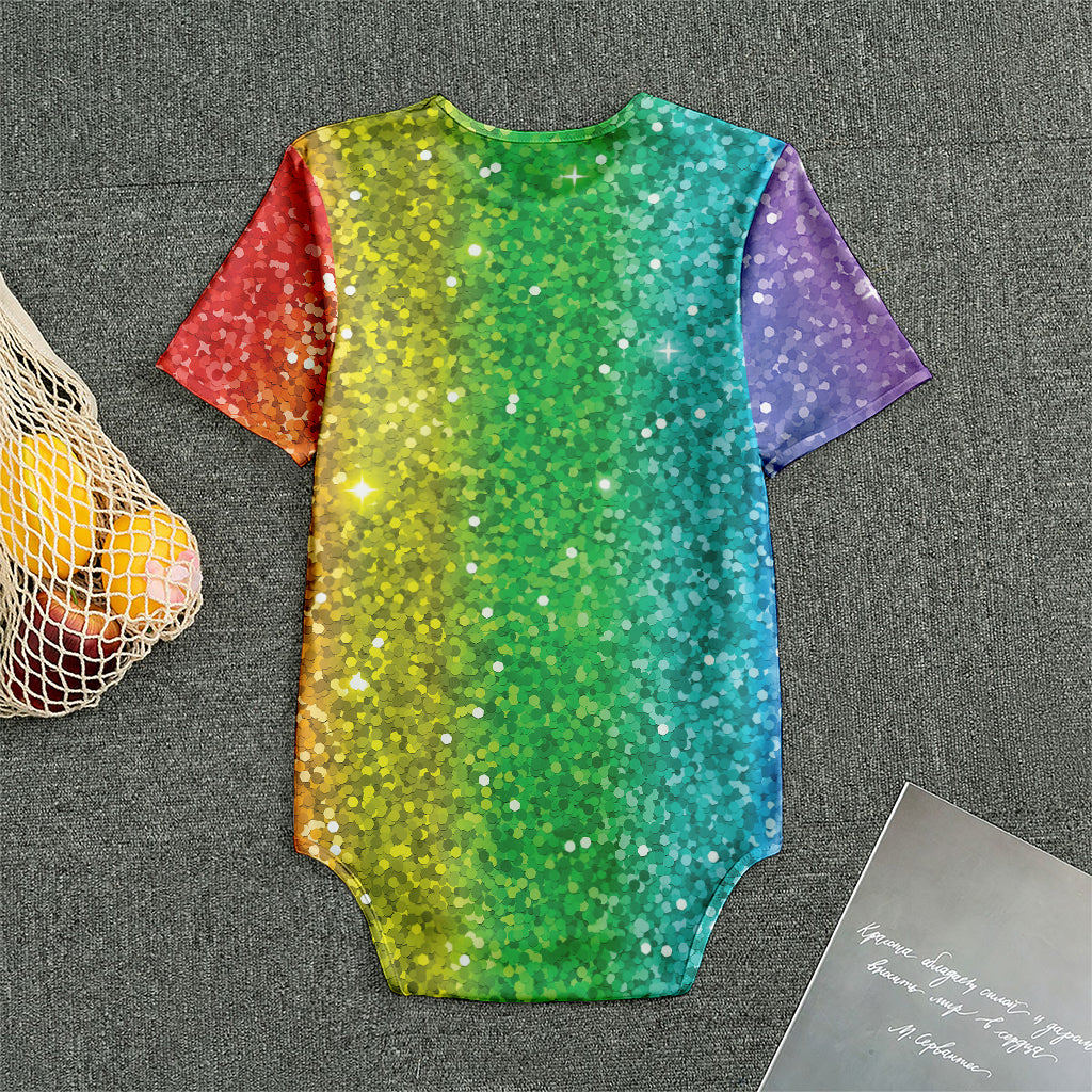 Rainbow (NOT Real) Glitter Print Men's Bodysuit