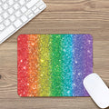 Rainbow (NOT Real) Glitter Print Mouse Pad