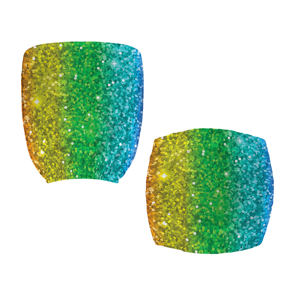 Rainbow (NOT Real) Glitter Print Office Chair Cover