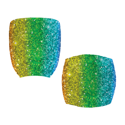 Rainbow (NOT Real) Glitter Print Office Chair Cover