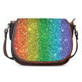 Rainbow (NOT Real) Glitter Print Saddle Bag