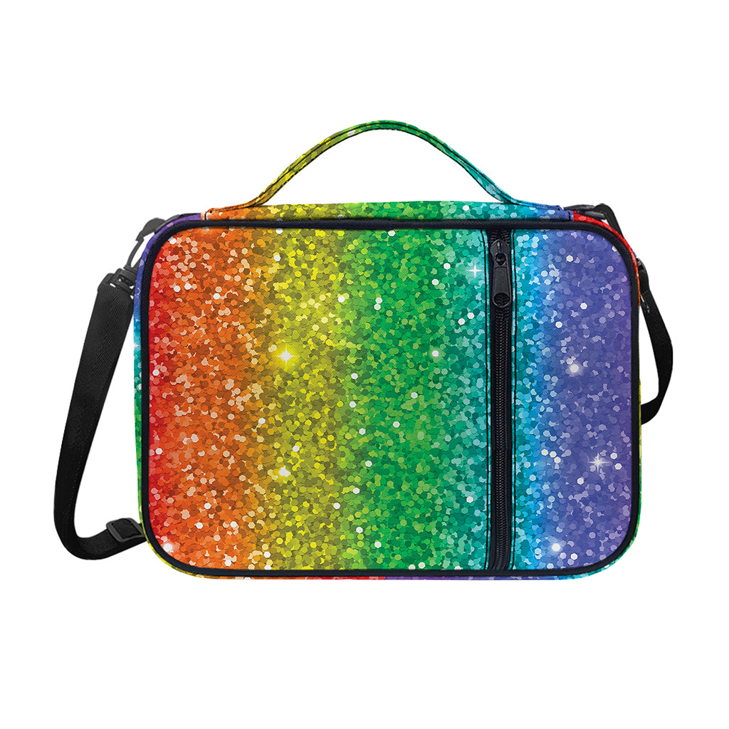 Rainbow (NOT Real) Glitter Print Shoulder Strap Bible Bag