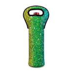 Rainbow (NOT Real) Glitter Print Single Neoprene Wine Tote