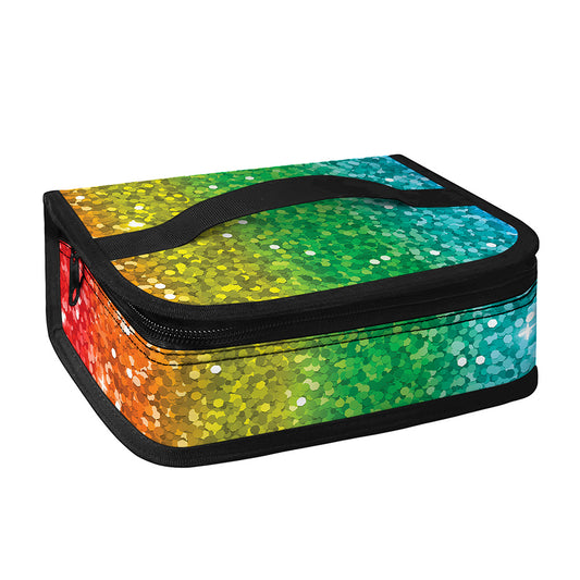 Rainbow (NOT Real) Glitter Print Small Lunch Bag