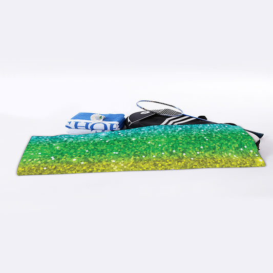Rainbow (NOT Real) Glitter Print Sports Towel