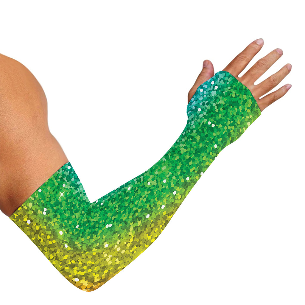 Rainbow (NOT Real) Glitter Print Sun Protection Arm Sleeves