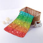 Rainbow (NOT Real) Glitter Print Towel