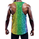 Rainbow (NOT Real) Glitter Print Training Tank Top