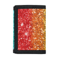Rainbow (NOT Real) Glitter Print Trifold Wallet