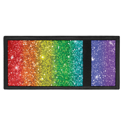 Rainbow (NOT Real) Glitter Print Trifold Wallet