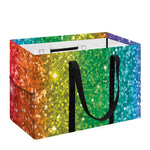 Rainbow (NOT Real) Glitter Print Utility Tote Bag