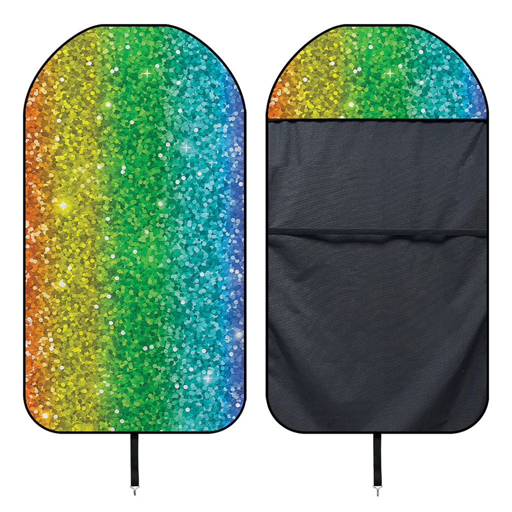 Rainbow (NOT Real) Glitter Print Waterproof Car Seat Cover