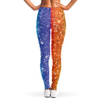 Rainbow (NOT Real) Glitter Print Women's Leggings