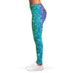 Rainbow (NOT Real) Glitter Print Women's Leggings
