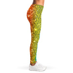 Rainbow (NOT Real) Glitter Print Women's Leggings