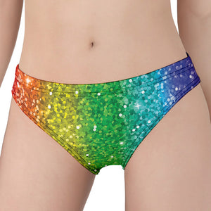 Rainbow (NOT Real) Glitter Print Women's Panties