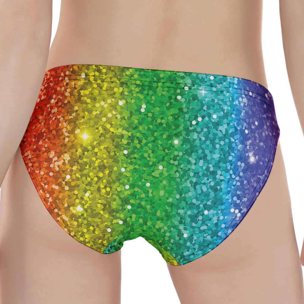 Rainbow (NOT Real) Glitter Print Women's Panties