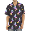 Rainbow Origami Unicorn Pattern Print Aloha Shirt