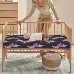 Rainbow Origami Unicorn Pattern Print Baby Crib Sheet
