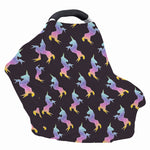 Rainbow Origami Unicorn Pattern Print Baby Seat Cover