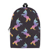 Rainbow Origami Unicorn Pattern Print Backpack