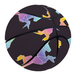 Rainbow Origami Unicorn Pattern Print Basketball