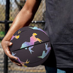 Rainbow Origami Unicorn Pattern Print Basketball