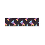 Rainbow Origami Unicorn Pattern Print Bed Runner