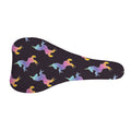 Rainbow Origami Unicorn Pattern Print Bicycle Seat Cover
