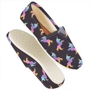 Rainbow Origami Unicorn Pattern Print Casual Shoes