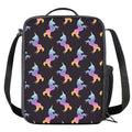 Rainbow Origami Unicorn Pattern Print Crossbody Lunch Bag