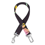 Rainbow Origami Unicorn Pattern Print Dog Seat Belt