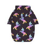 Rainbow Origami Unicorn Pattern Print Dog Zip Up Hoodie