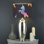 Rainbow Origami Unicorn Pattern Print Drum Lamp Shade