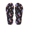 Rainbow Origami Unicorn Pattern Print Flip Flops