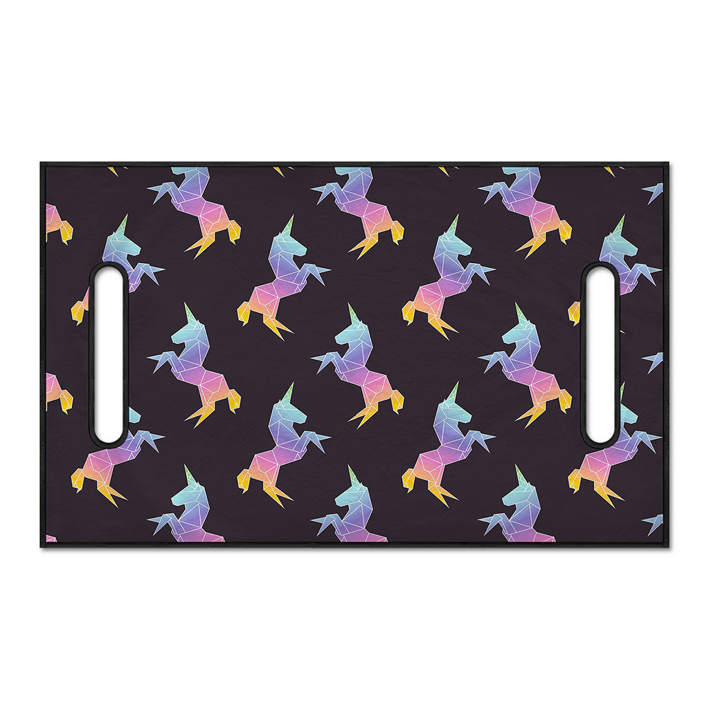 Rainbow Origami Unicorn Pattern Print Golf Cart Seat Cover