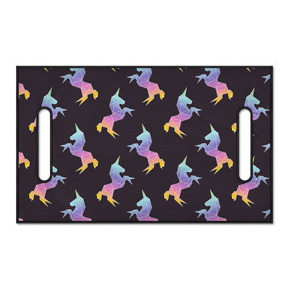 Rainbow Origami Unicorn Pattern Print Golf Cart Seat Cover