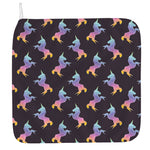 Rainbow Origami Unicorn Pattern Print Hand Towel