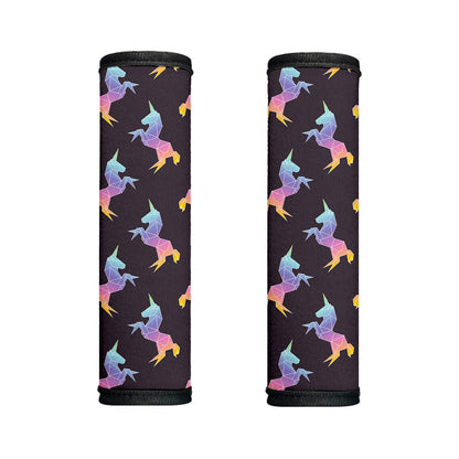 Rainbow Origami Unicorn Pattern Print Handle Covers